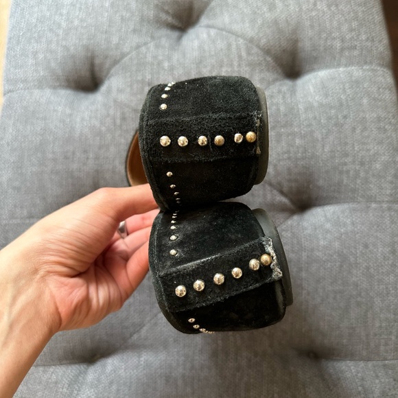 Steve Madden Loafers Black Velvet Texture Pearl Pearlyn (US 6) - Picture 4 of 5